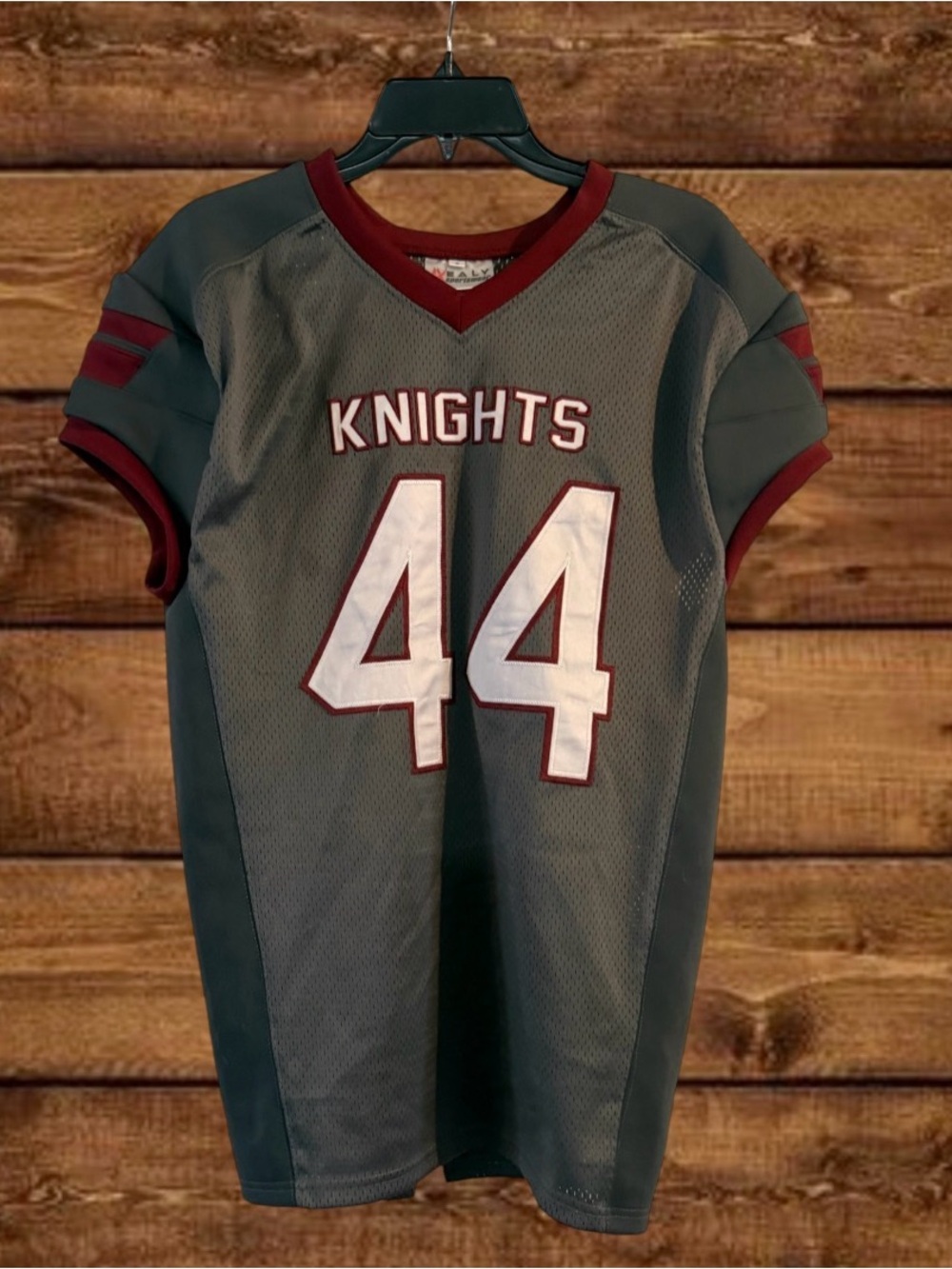 Knights #44 Men's Football Jersey in Dark Gray with Maroon Trim J. Robinson